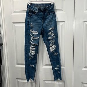 American Eagle Ripped Mom Jeans